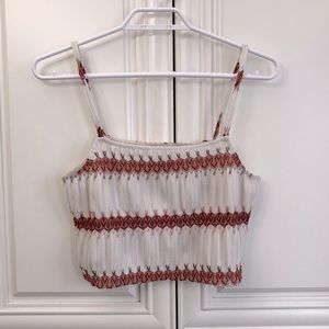 Zara crop knit tank top